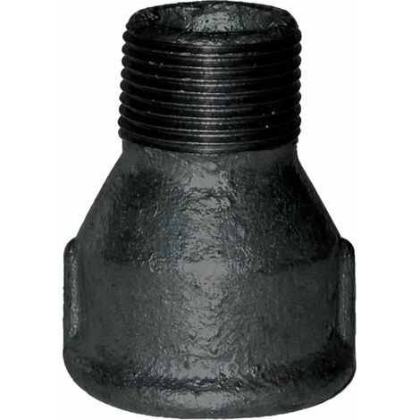 Reduzierte Muffe 50x60 / 40x49, männlich weiblich schwarz