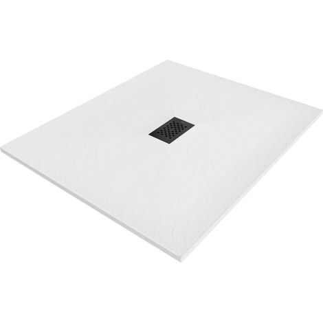 Mexen Hugo rechteckige Duschwanne SMC 110 x 100 cm, weiß, schwarze Abdeckung - 42101011-B (1/5)