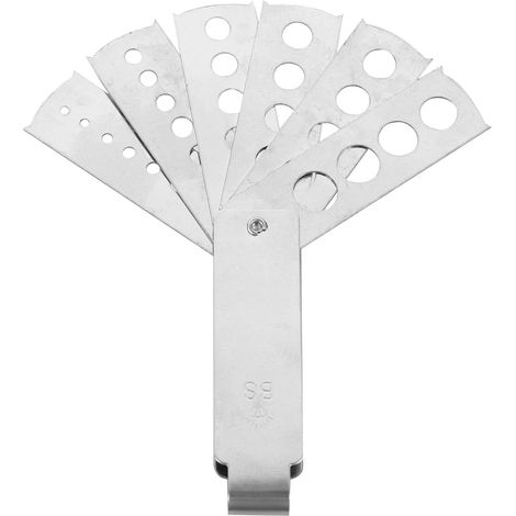 Outil de Mesure de Gemmes en Acier Inoxydable Calibreur de Pierres Précieuses Argenté Portable Mesures Précises pour Gemmes et Pierres Bijoux et Décoration (1/5)