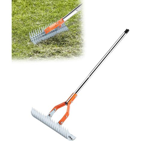 Râteau-scarificateur Combisystem, Scarificateur manche 120cm Tête en acier - Argent et orange (1/5)