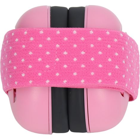 Casque antibruit bébé rose, protection auditive enfant, coussinets souples, bandeau élastique réglable, réduction sonore optimale pour nourrisson (1/5)