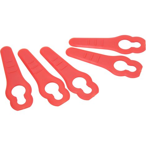 Lot de 50 lames de rechange en plastique ABS pour débroussailleuse et tondeuse, accessoires de coupe et élagage de jardin, coloris rouge (1/5)