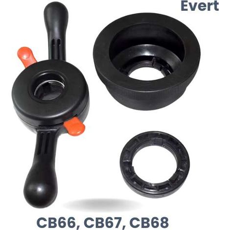 Juego de tuercas de liberación rápida y adaptadores para llantas de aluminio CB66, CB67 y CB68. (1/3)