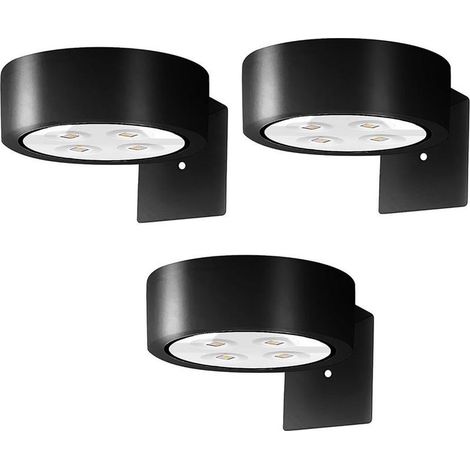 Lot de 3 lampes murales LED rechargeables pour tableaux et œuvres d'art noires (1/5)