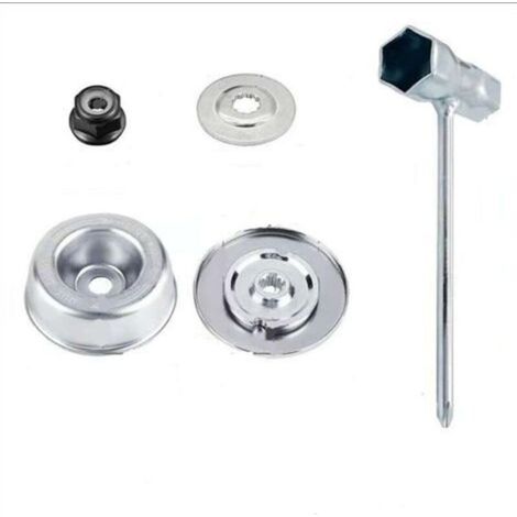 Juego de 5 piezas y accesorios para desbrozadora STIHL FS55, FS56, FS120, FS130, FS130R, FS200, FS200R y FS250. Cuchilla de metal de alta calidad para desbrozadora STIHL. (1/2)