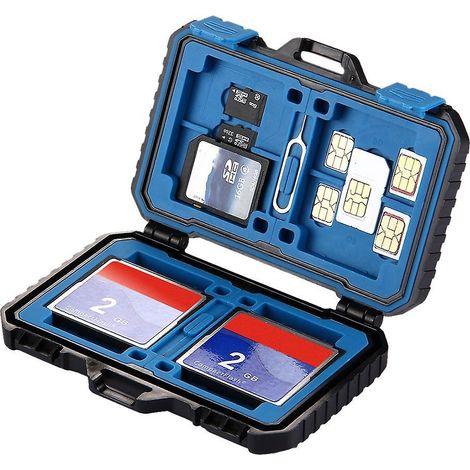 PULUZ Boîtier étanche de rangement pour lecteur de carte mémoire, pour USB CF TF et carte SIM, étui de protection PU5002 (1/5)