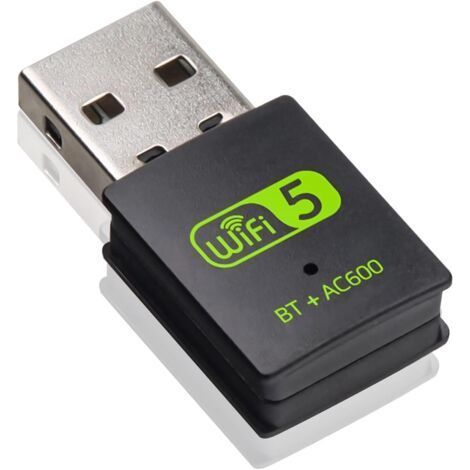 Bluetooth-USB-WLAN-Adapter für PC, AC600 Mbps Bluetooth 4.2-Adapter, 2,4 GHz/5,8 GHz Dongle-Karte für Laptop/PC Windows 11/10/8/8.1/7/XP, Mac 10.9–10.15 (1/5)