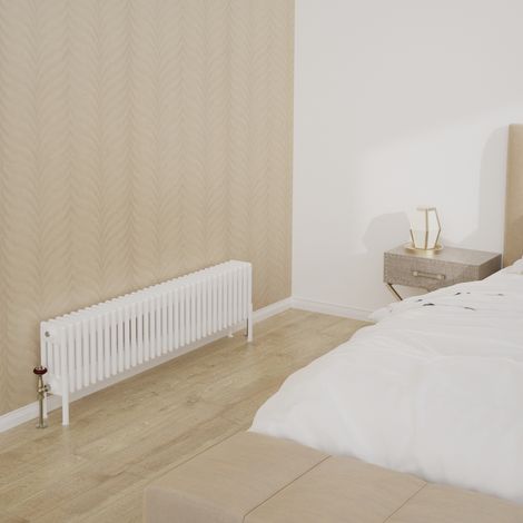 WarmeHaus 300x1460mm Traditional 4 Column White Radiator (1/5)