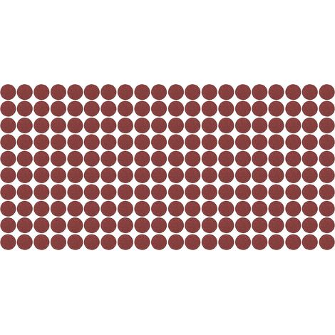Jeu de papier de verre rouge à disque 200 pièces, outils de ponçage de Protection thermique de flocage arrière de 1 po 25mm pour le polissage de voiture (150) (1/5)