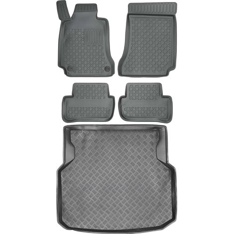 Juego de alfombrillas para coche y maletero para Mercedes Clase C W204 Familiar/Sedán (2007-2014).