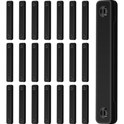 Lot de 28 aimants de fenêtre anti-moustiques, autocollants, boucle de montage, noir (1/5)