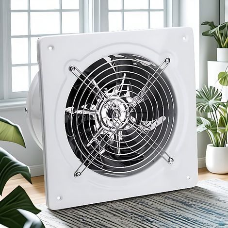 Extracteur d'air mural 4 pouces avec ventilateur anti-retour - Blanc (1/5)