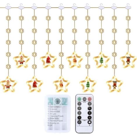 Christmas Decoration Lights, 50 LED 3M Waterproof USB String Lights, Fairy Lights, 8 Lighting Modes, Lights for Christmas, Window, Party, Terrace, Patio, Garden (Mo (1/5)