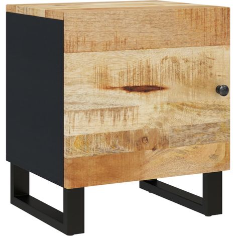 vidaXL Comodino 40x33x46 cm in Legno Massello di Mango (1/5)