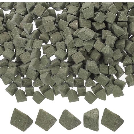Sac Abrasif Triangulaire pour Polissage Porcelaine et Pierres Précieuses, Abrasif Céramique Dense et Stable pour Meuleuse Vibrante Usage DIY et Professionnel (1/5)