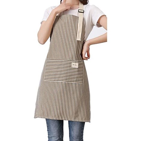 Grembiule in cotone per uomo e donna, con cinturino regolabile al collo, perfetto per la cucina.