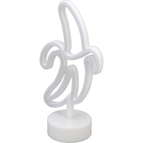 Enseigne lumineuse néon banane, alimentée par piles USB, LED, décoration pour balcon, anniversaire, Noël (1/5)
