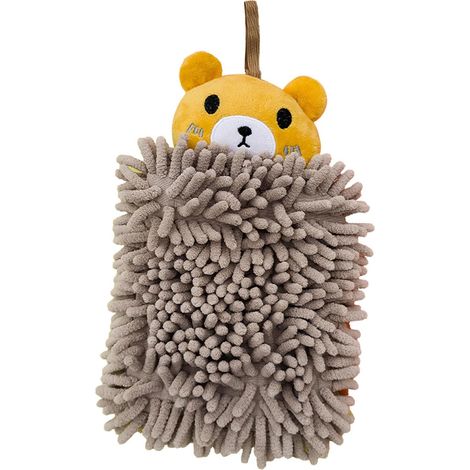Microfiber Chenille Cartoon Small Towel Quick Drying Absorbent Cleaning Cloth with Hanging Loop for Kitchen Home Bathroom (1/5)
