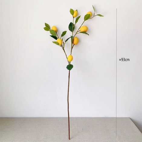 Décorations artificielles en branches de citronnier, effet citron réaliste et réaliste, style champêtre, pour le salon (1/5)