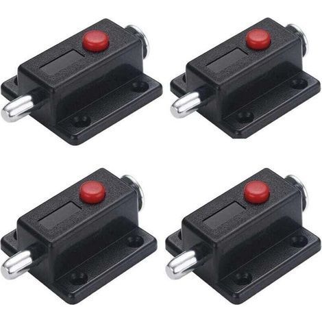 4pcs Spring Window Cabinet Knob Automatic Door Latch Lock Furniture Cupboard Drawer Door Latch with Spring Button (1/4)