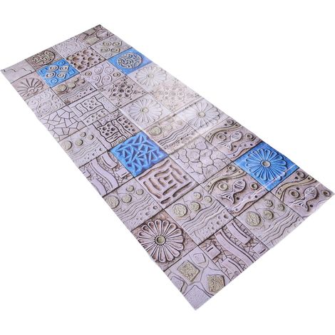 Lot de 2 stickers muraux 3D pour porte (38,5 x 200 cm), autocollants, pour la décoration intérieure et extérieure (bureau). (1/5)