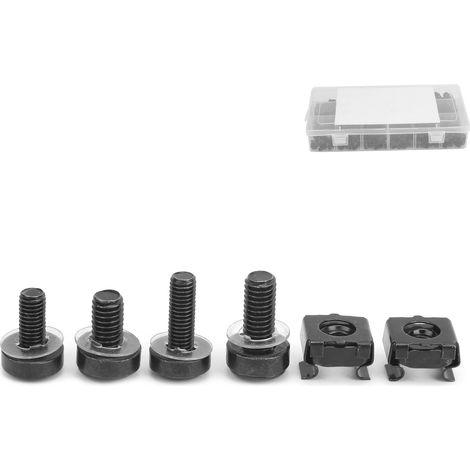 Kit de 200 écrous cage et vis M5 M6, accessoire automobile, acier au carbone noir (1/5)