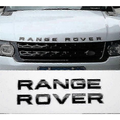 Pour Range Rover - Jeu d'emblèmes à lettrage noir brillant pour les modèles Vogue Sport et Evoque - lh1