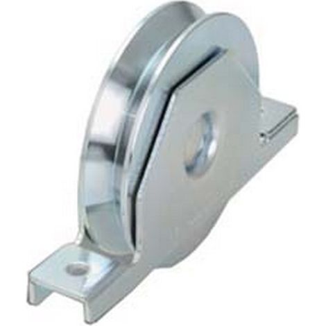 1PZ RUOTA CANCELLI GOLA V CON SUPPORTO INTERNO ART.427 -  mm.140x25 - portata Kg.280 - gola V 92