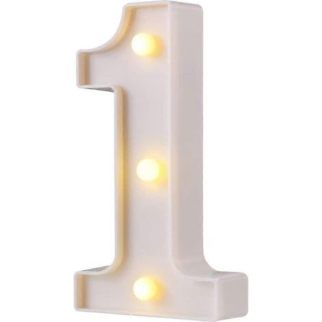 Lettres lumineuses LED pour chapiteau, 26 lettres, logo lumineux, idéal pour décorer une chambre, un bar, une fête, une soirée ou un événement (blanc, 1 pièce)