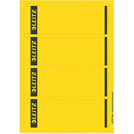 LEITZ Ordnerrückenetikett Leitz breit/kurz 61,5 x 192 mm (B x H) selbstklebend ohne Griffloch gelb 100Etik./Pack. (1/5)