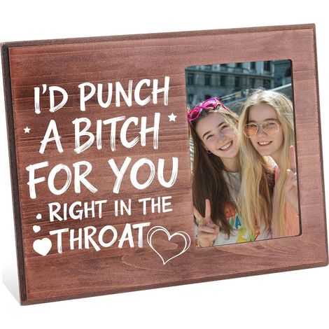 Punch for You Cadre commémoratif d'amitié 25,4 x 19,8 cm - Cadre souvenir d'amitié ludique avec support - Cadre photo amusant pour chambre à coucher, cadeau d'âme sœur (1/5)
