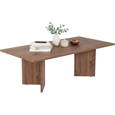 Tavolino da Salotto Turate, Forma Rettangolare, Materiale Piano in Legno Nobilitato, Colore Ripiano Marrone, 119x60x40h cm Marrone Quercia