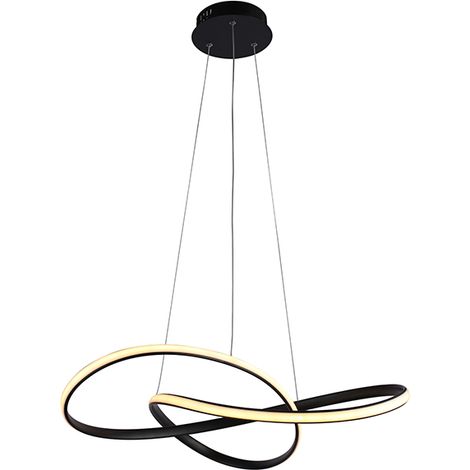 selma Pendelleuchte 36w led 3cct 1100lm d.80cm schwarz (1/2)