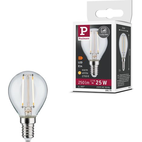 28573 Lampe LED sphérique 2,5W gradable ampoule Clair poire éclairage 2700 K E14 (1/5)