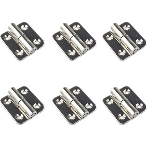Charnières de porte amovibles (lot de 6), petites charnières coulissantes, charnières à drapeau, charnières de porte amovibles, acier inoxydable 304, gauche (1/5)