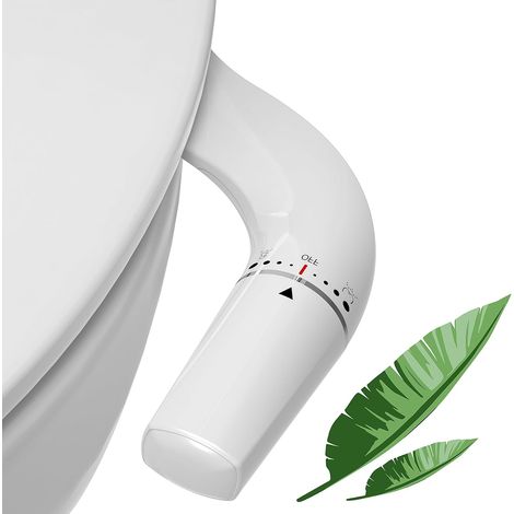 Toilet Japanese Left Left Non-Electric Ultra-Thin Toilet Bidet with Double Nozzle Toilet Accessory Front Cleaning (1 m Hose) (1/5)