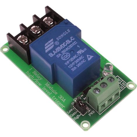 Module relais 1 canal, module de commutation d'alimentation 12 V avec déclencheur haut et bas, tableau de commutation pour projets électroniques de bricolage (1/5)