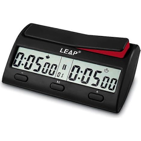 Horloge d'échecs LEAP - Minuteur d'échecs numérique avancé avec 7 types et 38 modes de chronométrage - Horloge d'échecs professionnelle (1/5)