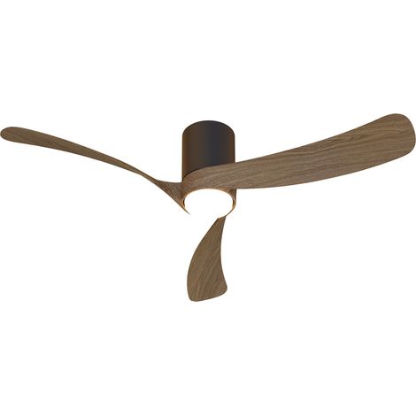 Ventilateur, NEMO II M, Ventilateur plafond LED Marron en Metal, MANTRA