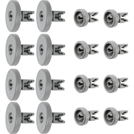 Spülmaschinen-Rollen Set für Oberkorb & Unterkorb - Universal Korbrollen für Viele Spülmaschinen Geschirrspüler wie AEG Favorit, Privileg, Zanussi, Zanker, Juno Ersatzteile Zubehö (16 stück) (1/5)