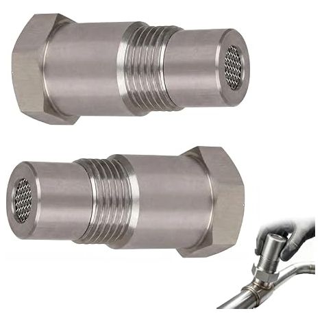 2 Pièces Entretoises Rallonges de Capteur Détrompeur M18 x 1,5 en Acier Inoxydable, Capteur d'oxygène, Filtre Detrompeur Sonde, Facilité d’Installation, Pour Voitures Moteur Les Systèmes D'Echappement (1/5)