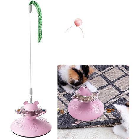 Cat Toys Interactive - Purple Interactive Suitable for Kittens and Adults Accessory Play Home Alone Cat Spinner Scratching Post Kitty Spin (1/5)