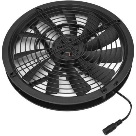 10-Zoll-Solarventilator-Set (100 W), wasserdichtes Solarpanel, rundes Lüftungsgehäuse, Abluftventilator für Hühnerstall, Gewächshaus, Schuppen (1/5)