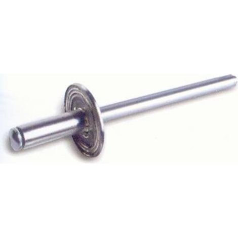 Caja de 250 remaches de aluminio cabeza ancha 14mm 4,8x16mm (1/4)