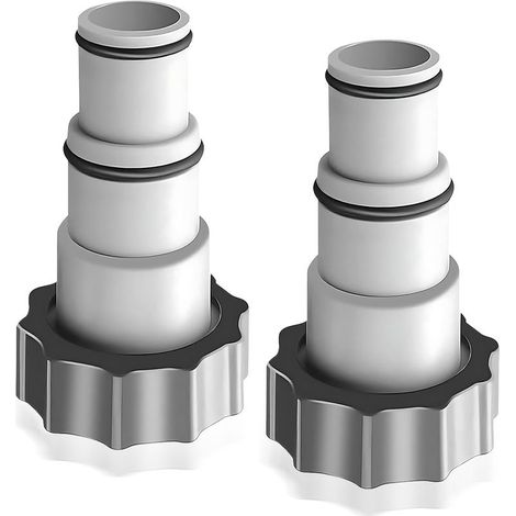 CCYKXALot de 2 adaptateurs de tuyau de piscine - Adaptateur pour tuyau de piscine de 32 et 38 mm de diamètre - Avec filetage intérieur à visser (1/5)