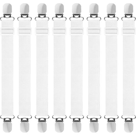 GDHZS- Tendeurs drap housse lot de 8 élastiques ajustables maintien optimal matelas planche canapé (1/4)