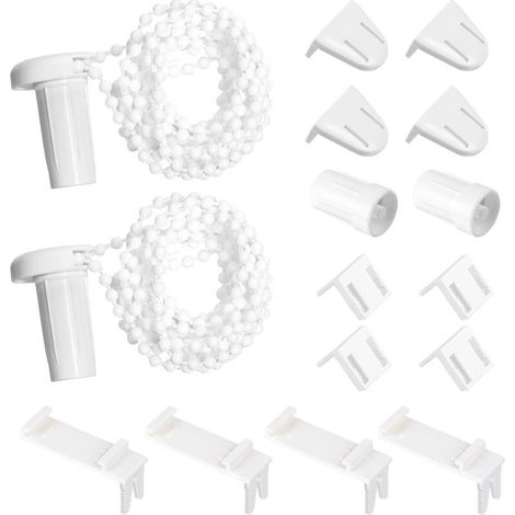 2 Ensembles Mecanisme Store Enrouleur, Accessoires pour Rideaux et Stores, Supports de Stores Enrouleurs, Fixation pour Store Enrouleur Ensemble de Accessoires pour Rideaux(Blanc)Aec (1/4)