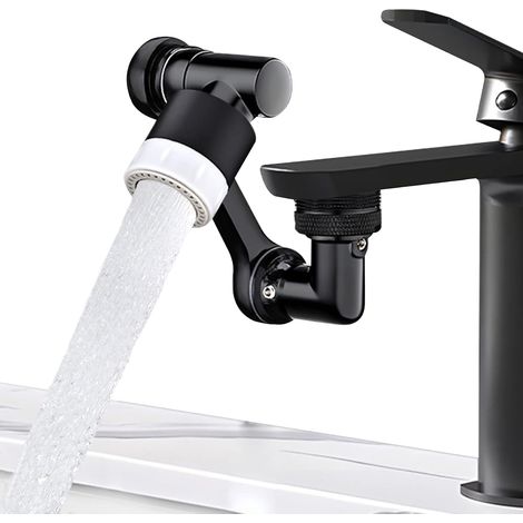 EASYCOMFORT Rotation Multi-angle Mousseur Robinet Economie Eau, Economiseur D'eau pour Douche Robinet, Extension Filtre Embout Robinet, Douchette Adaptable sur Robinet, Noir Aérateur M20 M22 M24 Cuisi (1/5)