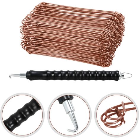 Swanew – Fil à ligature automatique 1.0mm x 140mm – 1000 pcs – Matériau cuivré résistant à la corrosion – Pour renforcement structures acier