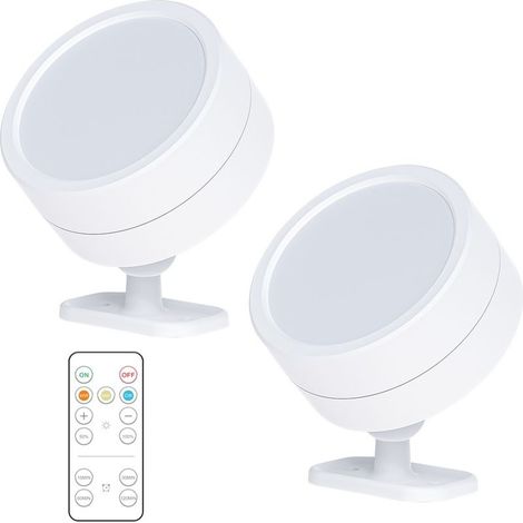 Applique murale universelle LED 16 couleurs, lampe de meuble rechargeable avec télécommande tactile, veilleuse magnétique à angle réglable (1/5)